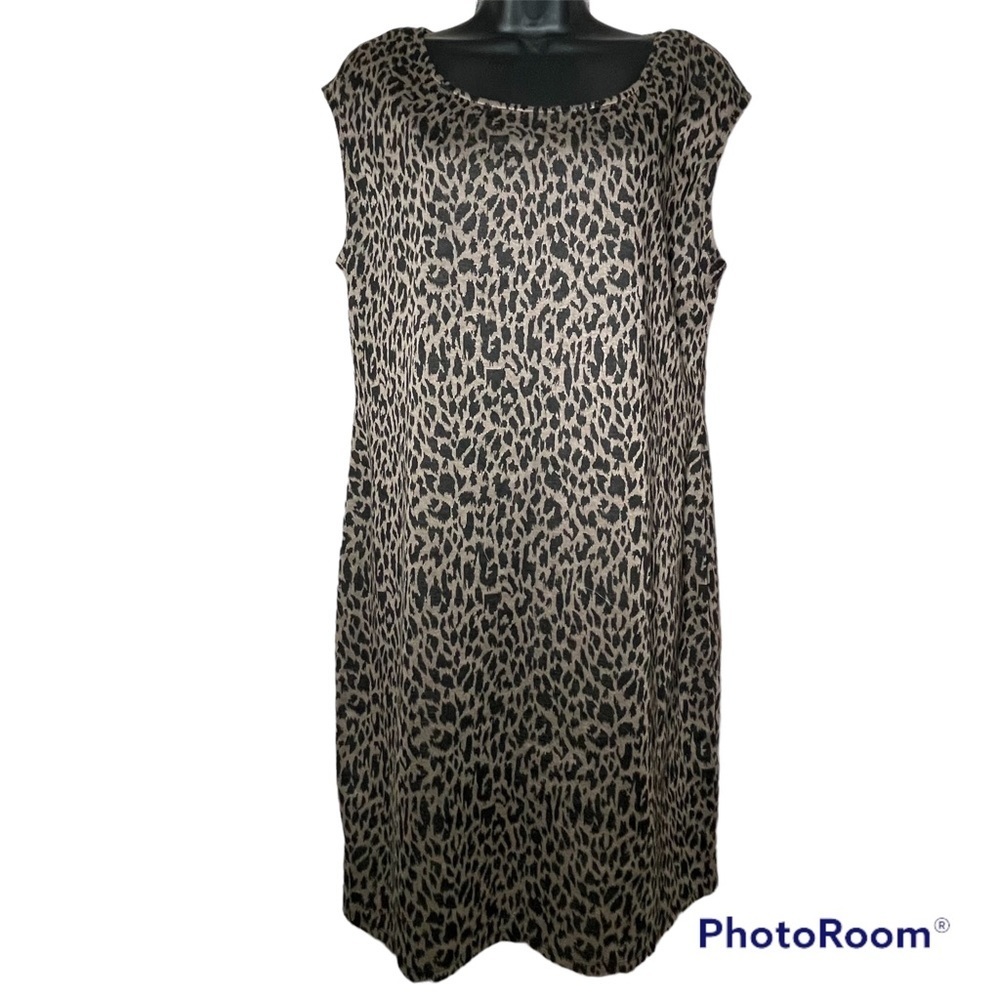 𝅺Nine West Scoopneck Cap-Sleeve sheath dress Large